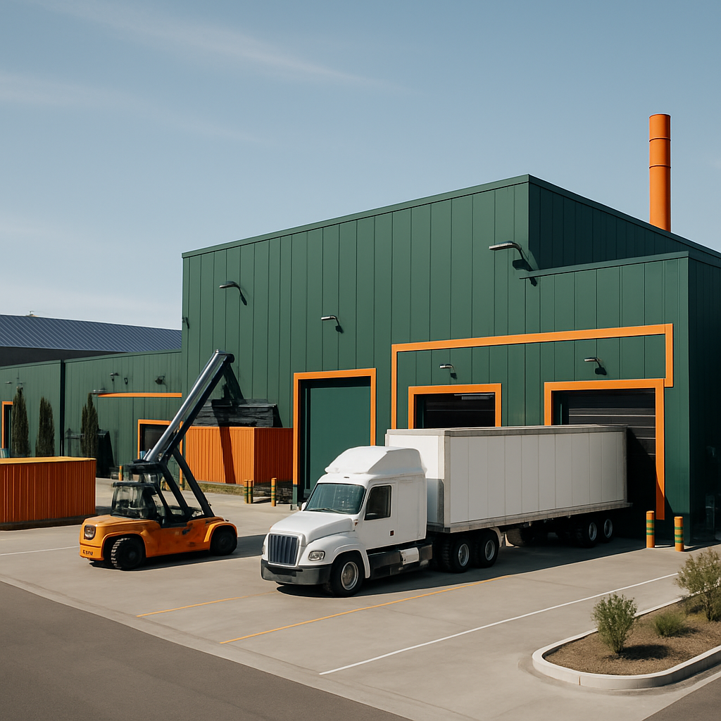 photographic Modern Southern California warehouse facility with efficient logistics operations and environmental compliance measures in place featurin-1